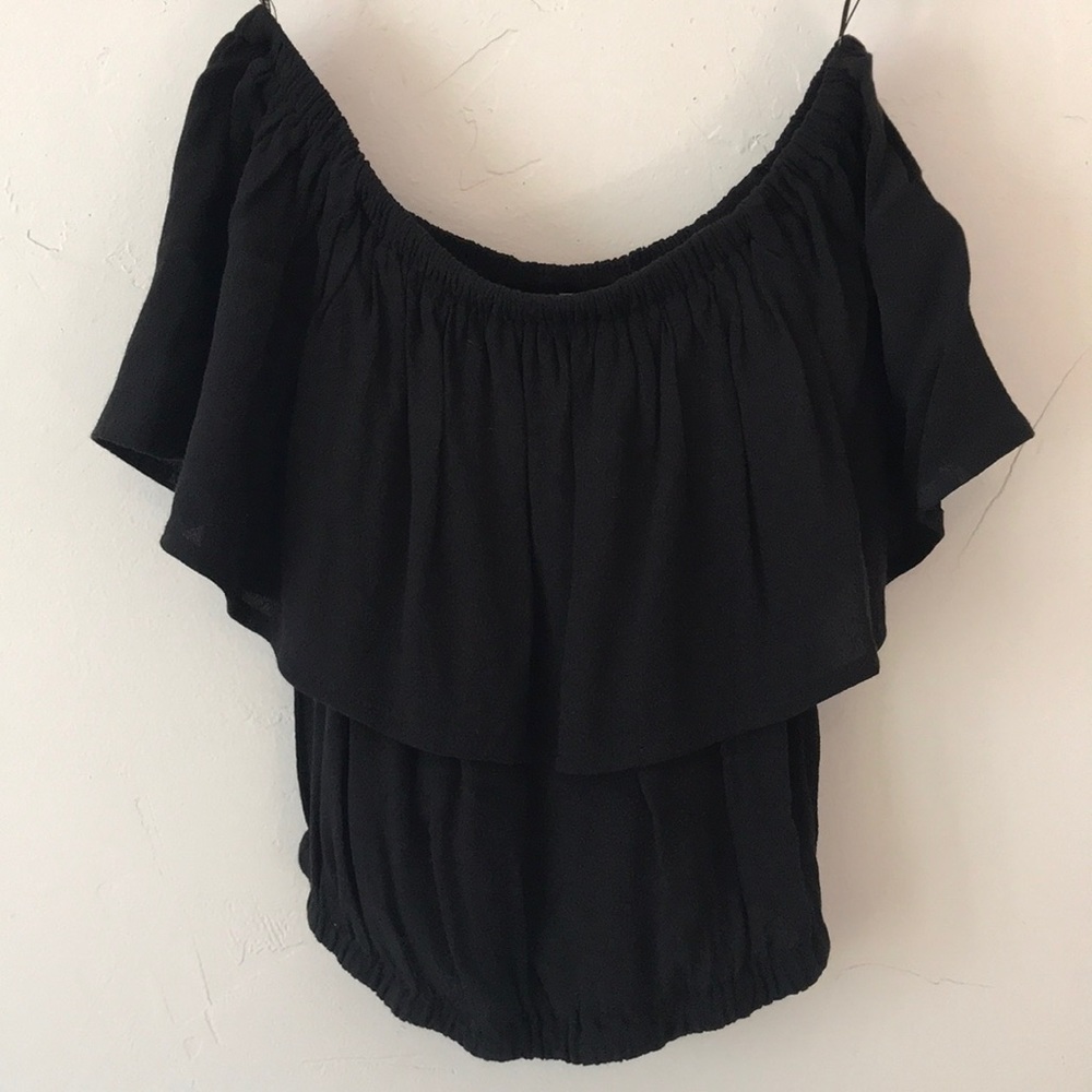 Off shoulder black top